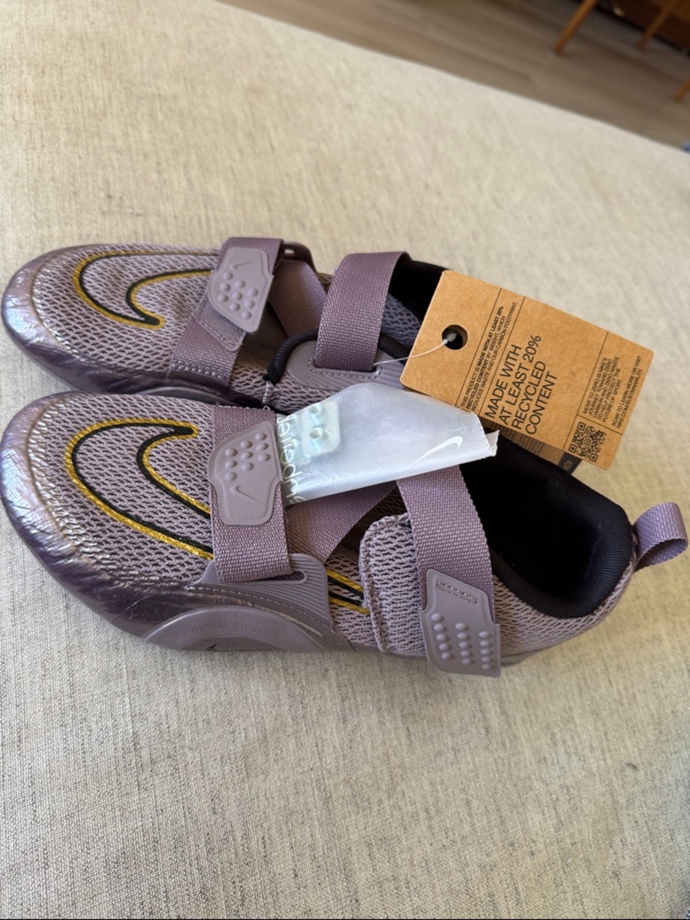 Nike superrep cycling cycle 2 sneakers shoes metallic purple 8  
new with tag